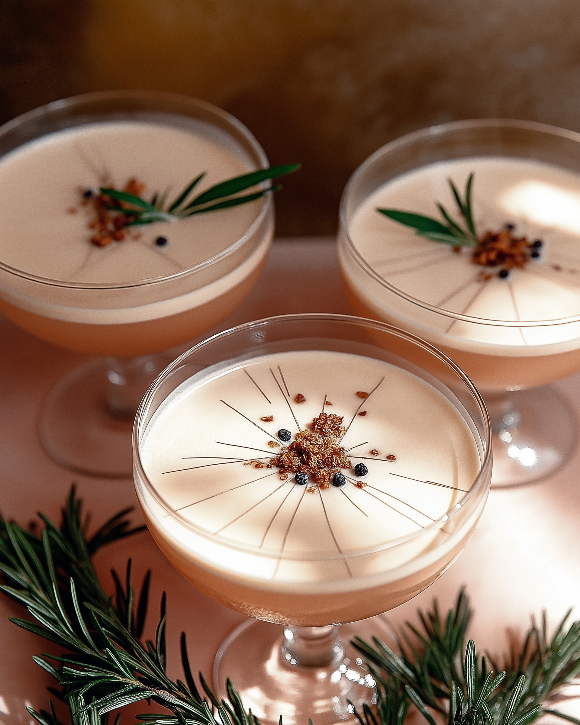 Gourmet desserts beautifully plated