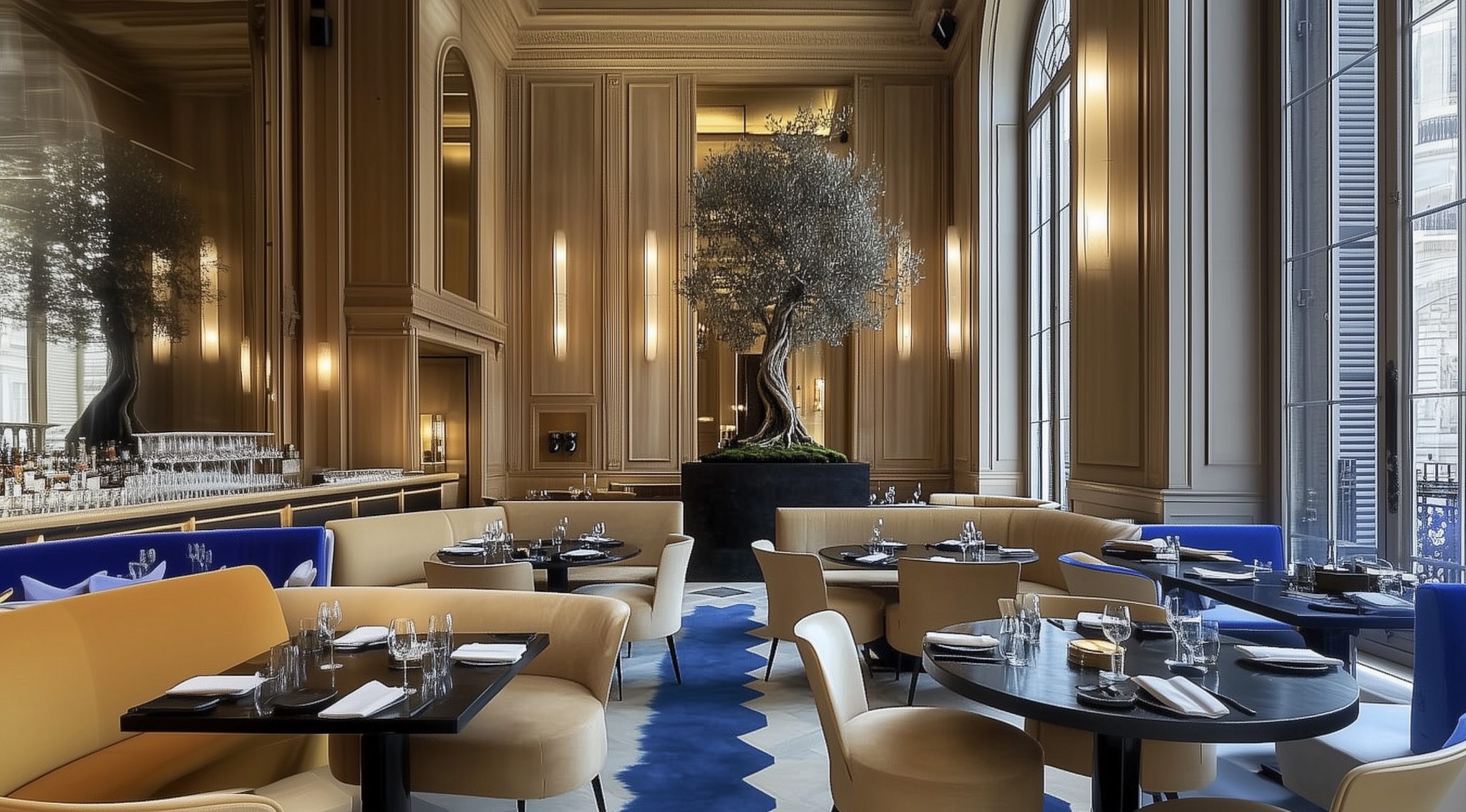 Elegant dining room with chandelier